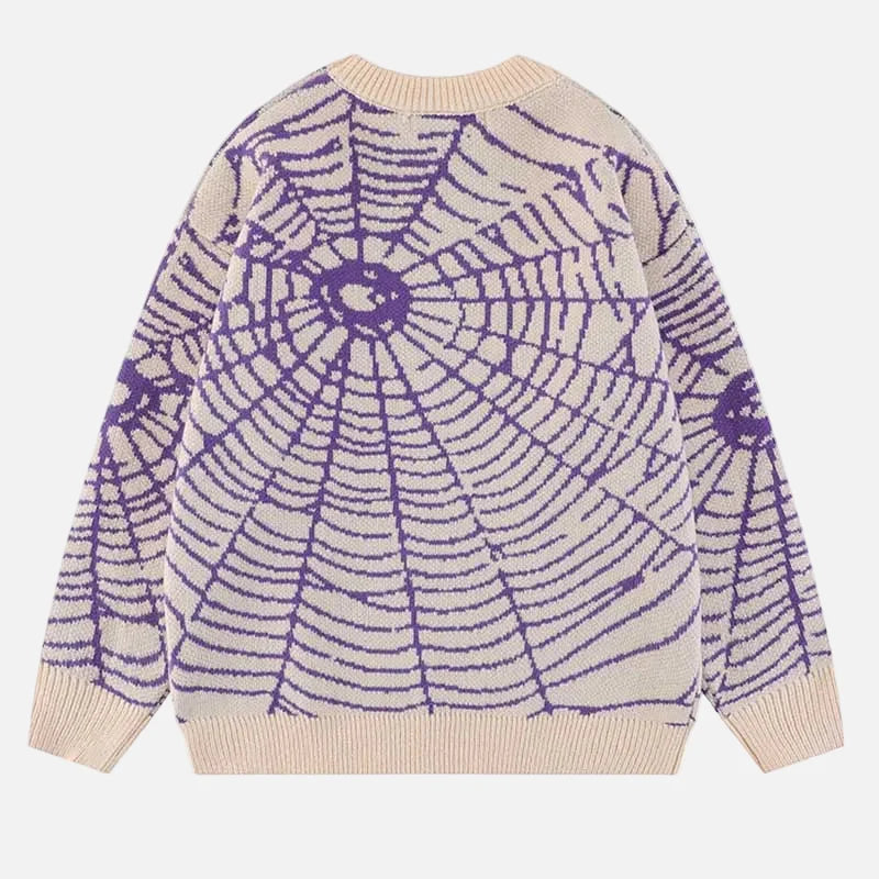 Spider Pattern High-Quality Knitted Sweater