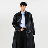 Trendy Stylish Windproof PU Leather Coat