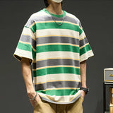 Men's Striped Hip Hop Short Sleeve T-Shirt