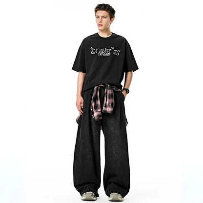 Quality Gradient Oversized Cozy Washed Jeans