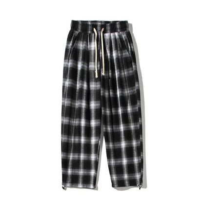 Retro Plaid Loose Fit Pants