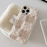 Cozy Fur Grid iPhone Case