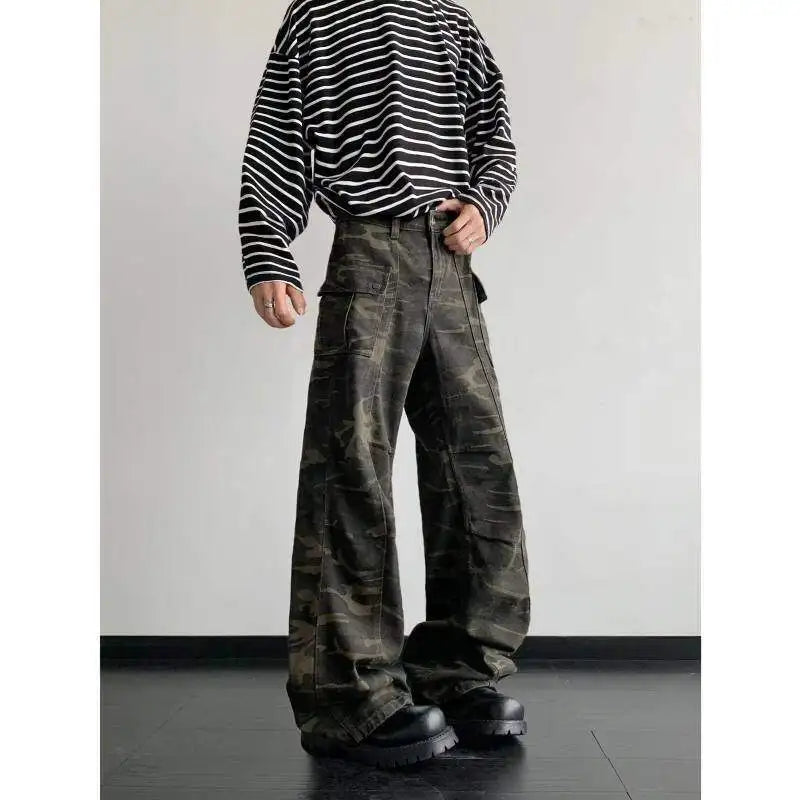 Retro Camouflage Casual Cargo Pants