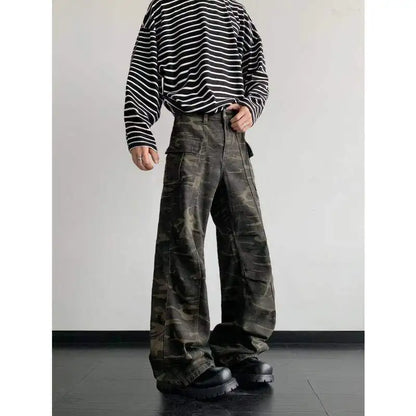 Retro Camouflage Casual Cargo Pants