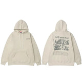 Insulated Bear Letter Print Hip Hop Hoodie