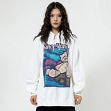 Cartoon Worn Bear Oversized Hoodie
