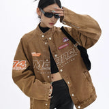 Women Retro High Street Light Blue Denim Jacket