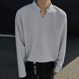 Trendy Long Sleeve Simple T-shirt