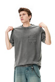 Front Pocket Solid Color Catchall T-Shirt