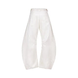 Stylish Plush Solid Color Loose Wide Pants