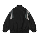 Fashionable Retro Patchwork Casual Windbreaker Jacket