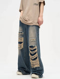 Ripped Streetwear Loose Fit Denim Jeans