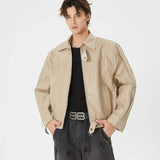 Men Lumi Retro Korean Motorcycle Leather Jacket