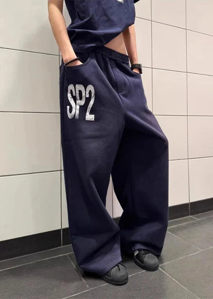 High-Quality Oversized Letter Print Dance Jogger