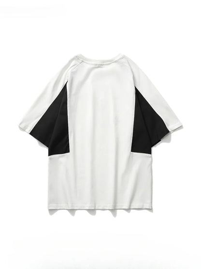 Contrast Letter Printed O-Neck T-Shirt
