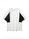 Contrast Letter Printed O-Neck T-Shirt