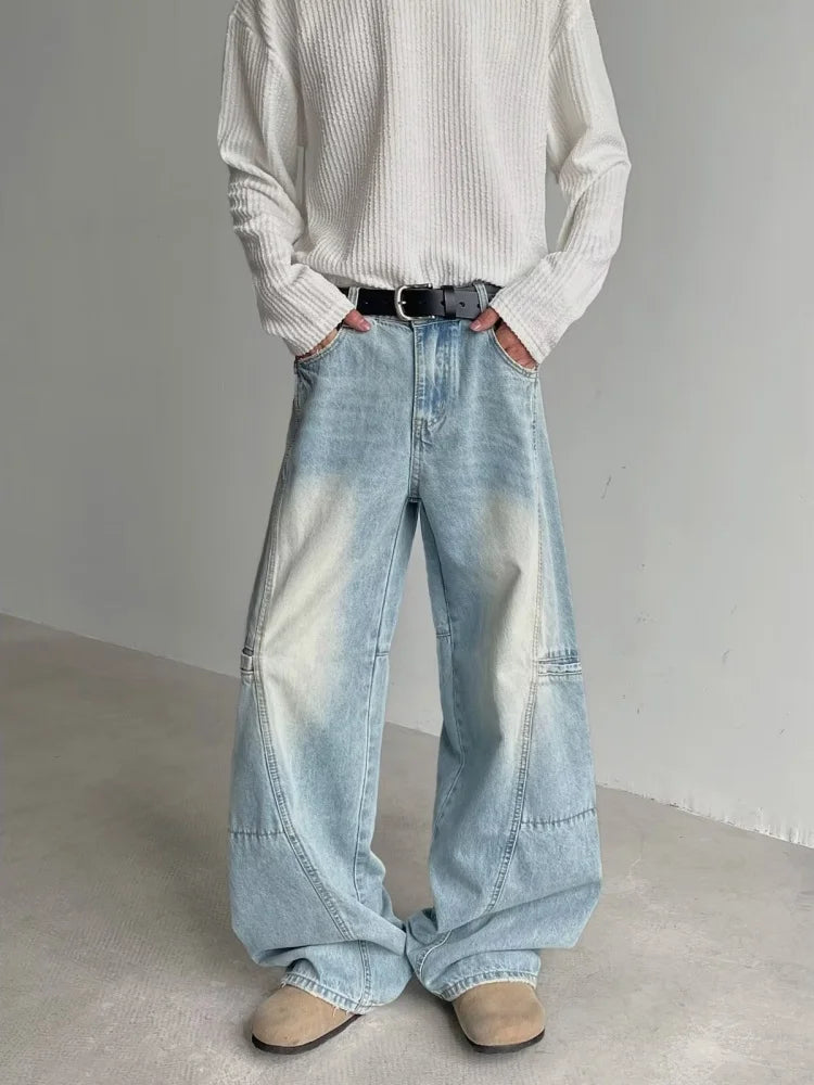 Iconic Blue Washed Baggy Denim Jeans