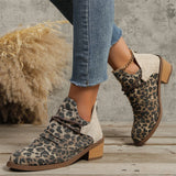 Y2K Classic Leopard Ankle Short Boot