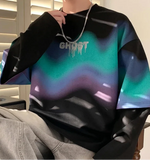 Ghost Letter Illusion Oversized Sweatshirt