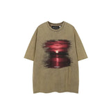Vintage Sunset Graphic Print Distressed T-Shirt