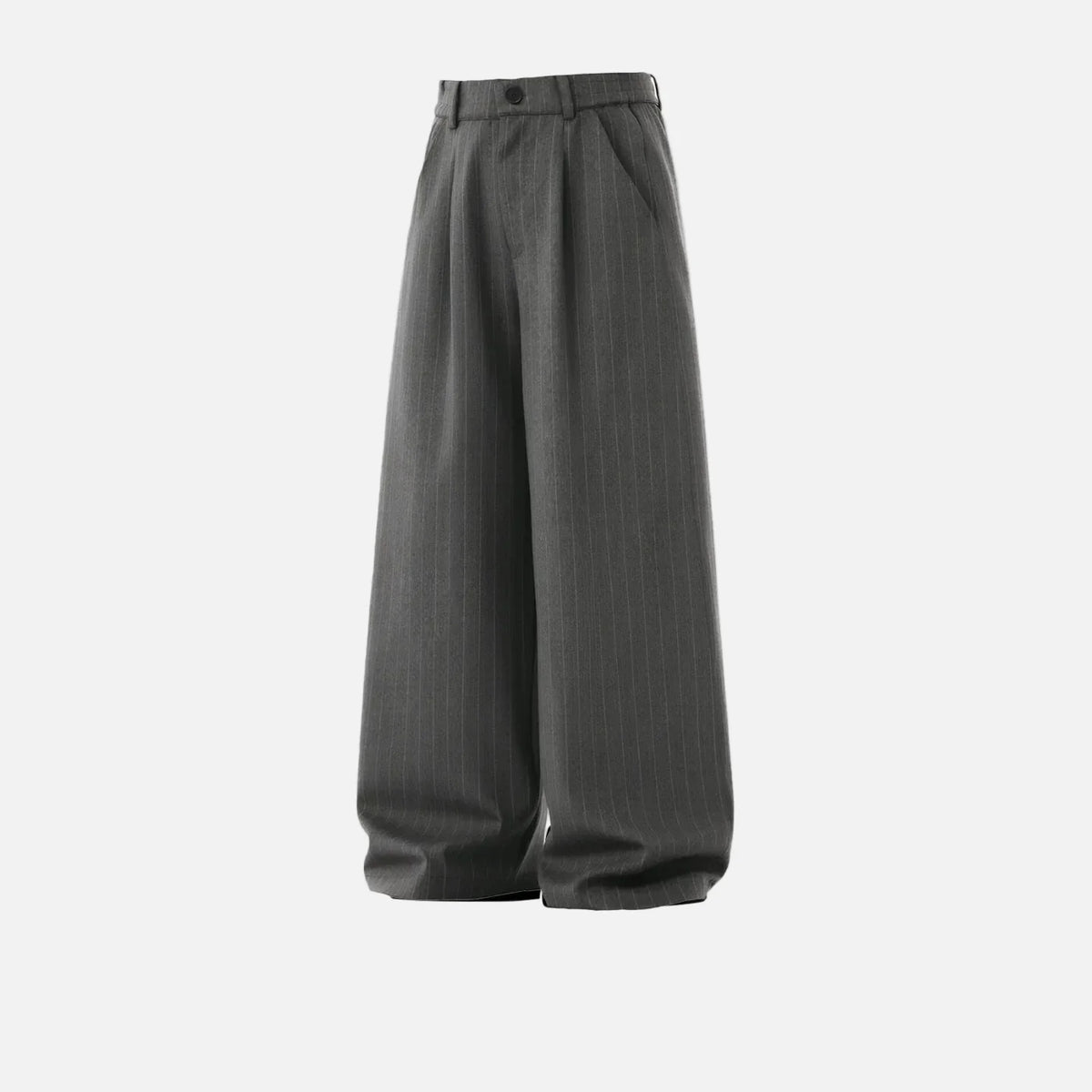 Old Money Style Stripe Wide Leg Suit Pants