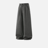 Old Money Style Stripe Wide Leg Suit Pants