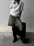 Women Streeteare High Waist Denim Short
