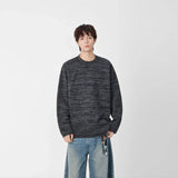 Textured Knit Crew Neck Long Sleeve Sweatshirt