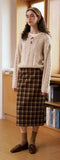 Cozy Oversized Vintage V-Neck Knit Sweater