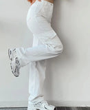 Vintage Straight High-waist Pants