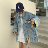 Oversized Korean Style Hip Hop Denim Jacket