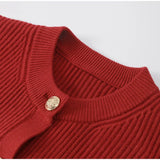 Women's Red Knitted Sweater