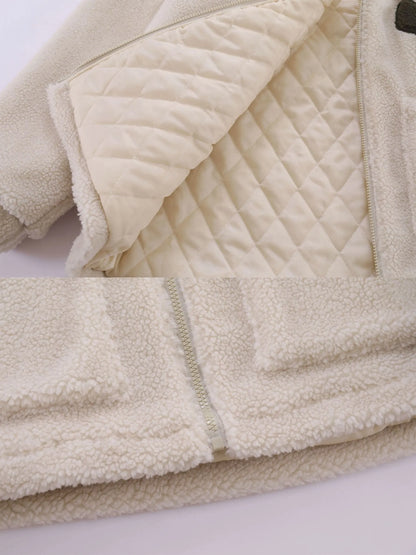 Loose Dinosaur Arm Fleece Jacket