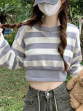Vintage Cropped Striped Sweater