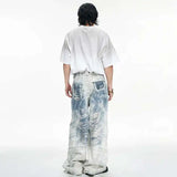Luxury Vintage 3D Printed Designer Jeans