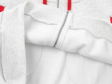 Embroidered Contrast Panel Hooded Sweatshirt