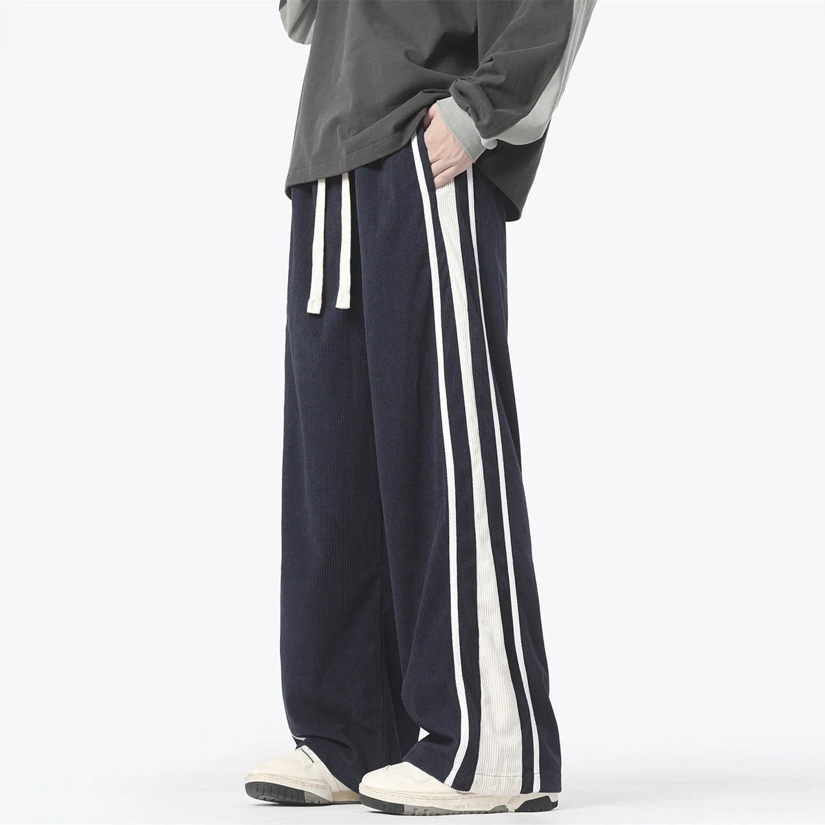 Winter Y2K Corduroy Wide Leg Sports Sweatpants