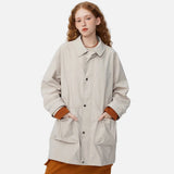 Y2K British Style Trench Mid Windbreaker Coat