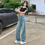 Fashionable High Waist Wide Leg Jeans