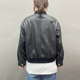 Golden Genuine Sheepskin Leather Jacket