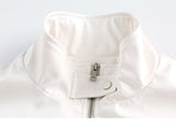 PU Leather Star Embroidery Jacket