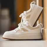 Retro Thick Bottom White Sneakers