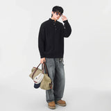 Cozy Mock Neck Waffle Knit Jumper Sweater