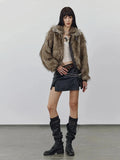 Women Autumn Winter Thick Faux Fur Jacket
