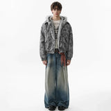 Durable Thick Parkas Fur Collar Hooded Jacket