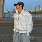Versatile Patchwork Stand Collar Zipper Jacket