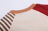Elevated Cat Patchwork Casual Short Sleeve T-Shirt