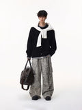 Retro Knitted Fake Two Piece Button Up Cardigan