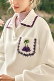 Y2K Elegant French Polo Neck Sweatshirt