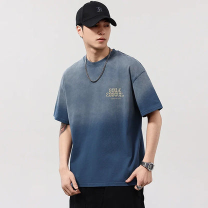 Vintage Oversize Gradient Wash Hip T-Shirt